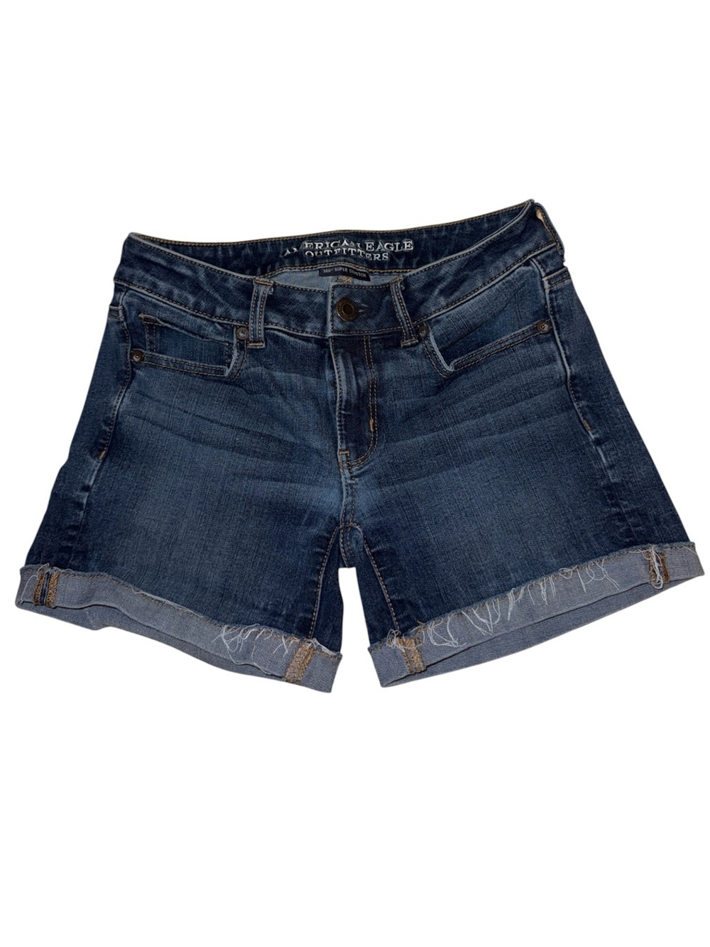 American Eagle Outfitters Indigo Rolled-Hem Women's Jean Shorts